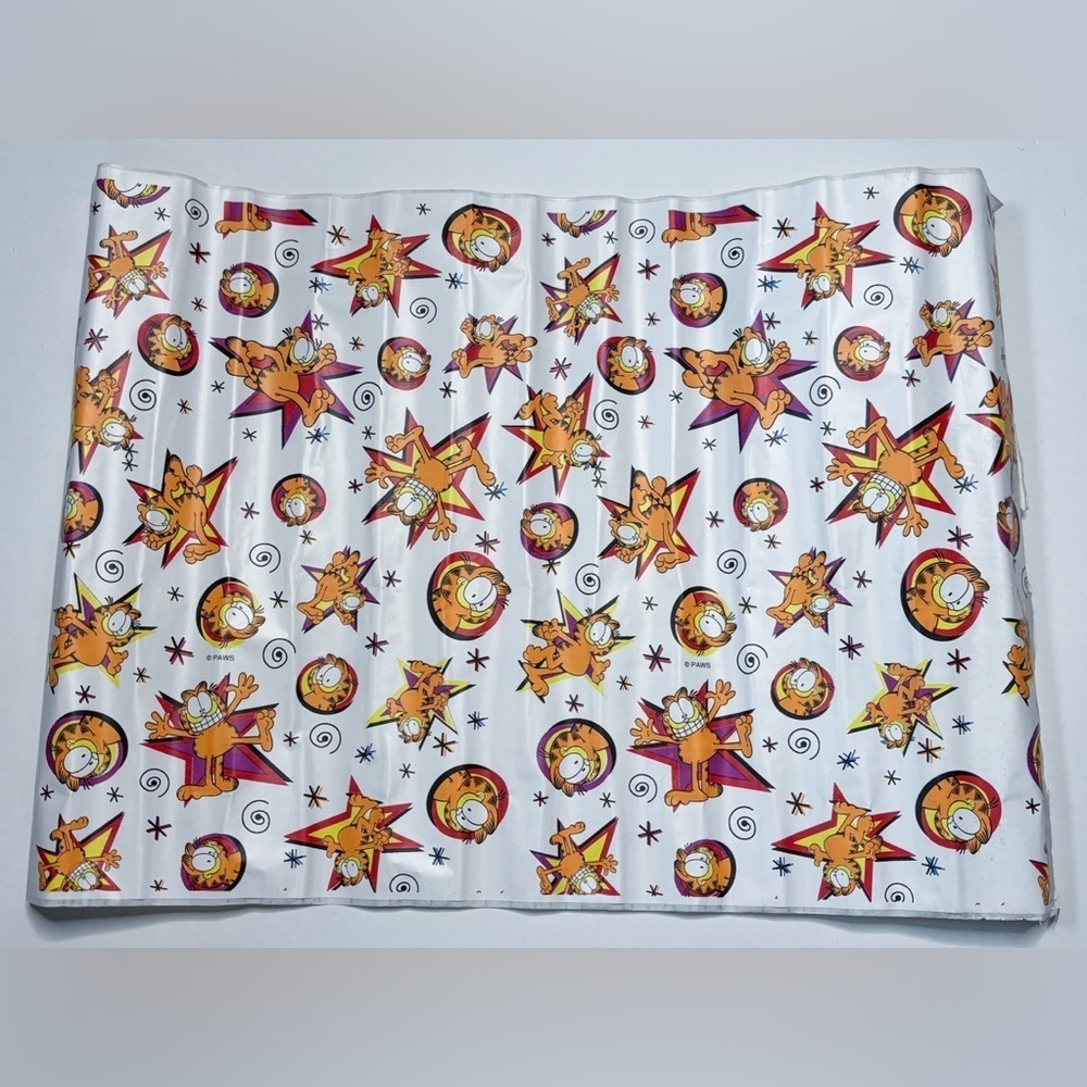 Vintage Garfield Contact Paper Shelf Liner Adhesive Orange Cat Whimsical Funny